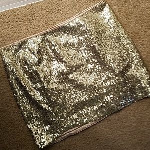 Gold sequin skirt